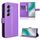 Custodia in pelle con texture a diamante per Tecno Camon 40 Pro 4G / 5G (viola) Custodia in pelle con texture a diamante per Tecno Camon 40 Pro 4G / 5G (viola)