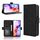 Custodia in pelle con slot per schede e texture in vitello per ZTE Blade V70 Max (nera) Custodia in pelle con slot per schede e texture in vitello per ZTE Blade V70 Max (nera)