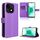Custodia in pelle con texture a diamante per ZTE Blade A35e Z2466 (viola)