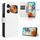 Custodia in pelle con texture a diamante per ZTE nubia Music 2 (bianca)