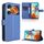 Custodia in pelle con texture a diamante per ZTE nubia Music 2 (blu)