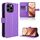 Custodia in pelle con texture a diamante per Doogee Note 58 / Note 58 Pro (viola) Custodia in pelle con texture a diamante per Doogee Note 58 / Note 58 Pro (viola)