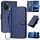Custodia in pelle con fibbia in fibra di carbonio per ZTE Blade A72 YX0070 e cordino (blu reale) Custodia in pelle con fibbia in fibra di carbonio per ZTE Blade A72 YX0070 e cordino (blu reale)