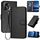 Custodia in pelle con fibbia in fibra di carbonio e cordino per ZTE Blade A72s YX0070 (nera) Custodia in pelle con fibbia in fibra di carbonio e cordino per ZTE Blade A72s YX0070 (nera)