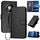 Custodia in pelle con fibbia in fibra di carbonio per ZTE Voyage 41 5G YX0070 con cordino (nero) Custodia in pelle con fibbia in fibra di carbonio per ZTE Voyage 41 5G YX0070 con cordino (nero)