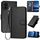 Custodia per telefono in pelle con fibbia in fibra di carbonio per TCL 50 LE YX0070 con cordino (nero) Custodia per telefono in pelle con fibbia in fibra di carbonio per TCL 50 LE YX0070 con cordino (nero)