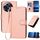 Custodia per telefono in pelle con fibbia in fibra di carbonio e cordino per TCL 50 NxtPaper YX0070 (rosa) Custodia per telefono in pelle con fibbia in fibra di carbonio e cordino per TCL 50 NxtPaper YX0070 (rosa)