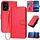 Custodia in pelle con fibbia in fibra di carbonio e cordino per TCL 50 SE / 40 NxtPaper 4G YX0070 (rosso) Custodia in pelle con fibbia in fibra di carbonio e cordino per TCL 50 SE / 40 NxtPaper 4G YX0070 (rosso)