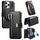 Custodia in pelle con cerniera ad anello per iPhone 16 Pro Max, anti-RFID, MagSafe (nera) Custodia in pelle con cerniera ad anello per iPhone 16 Pro Max, anti-RFID, MagSafe (nera)