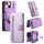 Custodia in pelle con cerniera ad anello per iPhone 14 Plus, anti-RFID, MagSafe (viola) Custodia in pelle con cerniera ad anello per iPhone 14 Plus, anti-RFID, MagSafe (viola)