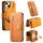 Custodia in pelle con cerniera ad anello per iPhone 14 Plus, anti-RFID, MagSafe (arancione) Custodia in pelle con cerniera ad anello per iPhone 14 Plus, anti-RFID, MagSafe (arancione)