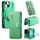 Custodia in pelle con cerniera ad anello per iPhone 14, anti-RFID, MagSafe (verde) Custodia in pelle con cerniera ad anello per iPhone 14, anti-RFID, MagSafe (verde)