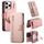 Custodia in pelle con cerniera ad anello per iPhone 13 Pro Max, anti-RFID, MagSafe (rosa) Custodia in pelle con cerniera ad anello per iPhone 13 Pro Max, anti-RFID, MagSafe (rosa)