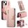 Custodia in pelle con cerniera ad anello per iPhone 13, anti-RFID, MagSafe (rosa) Custodia in pelle con cerniera ad anello per iPhone 13, anti-RFID, MagSafe (rosa)