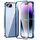 Custodia per telefono in vetro temperato HD con doppia fibbia magnetica per iPhone 16e (blu) Custodia per telefono in vetro temperato HD con doppia fibbia magnetica per iPhone 16e (blu)