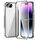 Custodia per telefono in vetro temperato HD con doppia fibbia magnetica per iPhone 16e (argento) Custodia per telefono in vetro temperato HD con doppia fibbia magnetica per iPhone 16e (argento)