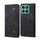 Custodia a libro in pelle con texture denim per Motorola Edge 60 Fusion (nera) Custodia a libro in pelle con texture denim per Motorola Edge 60 Fusion (nera)