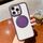 Custodia per telefono con supporto magnetico MagSafe trasparente per iPhone 16 Pro (viola) Custodia per telefono con supporto magnetico MagSafe trasparente per iPhone 16 Pro (viola)