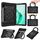 Custodia per tablet in silicone con supporto girevole portatile per Honor Pad X9 / X8a (nero) Custodia per tablet in silicone con supporto girevole portatile per Honor Pad X9 / X8a (nero)