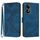 Custodia in pelle effetto pelle con motivo a linee per ZTE Blade A33s (blu reale) Custodia in pelle effetto pelle con motivo a linee per ZTE Blade A33s (blu reale)