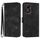 Custodia in pelle con motivo a linee per ZTE Blade A34 (nera)