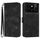 Custodia in pelle con motivo a linee per ZTE Blade A55 / A35 (nera)
