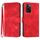 Custodia in pelle effetto pelle per ZTE Blade A72 (rossa)