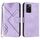 Custodia in pelle con motivo a linee per ZTE Blade A72 (viola chiaro)