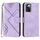 Custodia in pelle con motivo a linee per ZTE Blade A72 5G (viola chiaro)