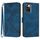 Custodia in pelle effetto pelle con motivo a linee per ZTE Blade A72 5G (blu reale) Custodia in pelle effetto pelle con motivo a linee per ZTE Blade A72 5G (blu reale)