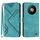 Custodia in pelle con motivo a linee per ZTE Blade A73 5G (blu chiaro)