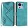 Custodia in pelle con motivo a linee per ZTE Blade V50 Vita (blu chiaro)