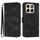 Custodia in pelle con motivo a linee per ZTE Blade V70 (nera)