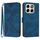 Custodia in pelle con motivo a linee per ZTE Blade V70 (blu reale)