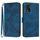 Custodia in pelle con motivo a linee per ZTE Libero 5G II (blu reale)