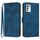 Custodia in pelle con motivo a linee per ZTE Libero 5G III (blu reale)