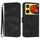 Custodia in pelle con motivo a linee per ZTE Nubia Music 2 (nera)