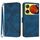 Custodia in pelle con motivo a linee per ZTE Nubia Music 2 (blu reale)