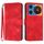 Custodia in pelle effetto pelle per ZTE nubia Music Line Pattern (rossa)
