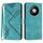 Custodia in pelle con motivo a linee per ZTE Voyage 41 5G (blu chiaro)