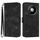 Custodia in pelle con motivo a linee per ZTE Voyage 41 5G (nera)