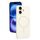 Custodia sottile in silicone liquido con foro sottile per iPhone 16 (bianca)