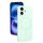 Custodia sottile in silicone liquido con foro sottile per iPhone 16 (verde menta)