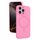 Custodia sottile in silicone liquido con foro sottile per iPhone 16 Pro (rosa)