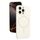Custodia sottile in silicone liquido con foro sottile per iPhone 16 Pro (bianca)