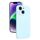 Custodia in silicone liquido con foro sottile per iPhone 14 (blu Sierra)