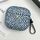 Custodia per auricolari AirPods 4 con texture mimetica e gancio (blu)