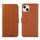 Custodia per telefono in pelle con cuciture RFID ABEEL per iPhone 13 (marrone) Custodia per telefono in pelle con cuciture RFID ABEEL per iPhone 13 (marrone)