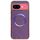 Custodia per telefono MagSafe con rivestimento galvanico in PC glitterato per Google Pixel 9a (viola)