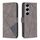 Custodia in pelle con texture a rombi e fibbia magnetica per Tecno Camon 40 (grigio)